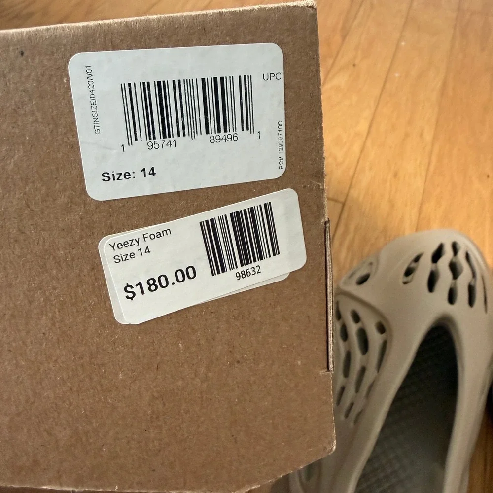 Adidas‎ Yeezy 14 Ochre Foam Runner GV6774 Mens Slip On Clog Sneaker